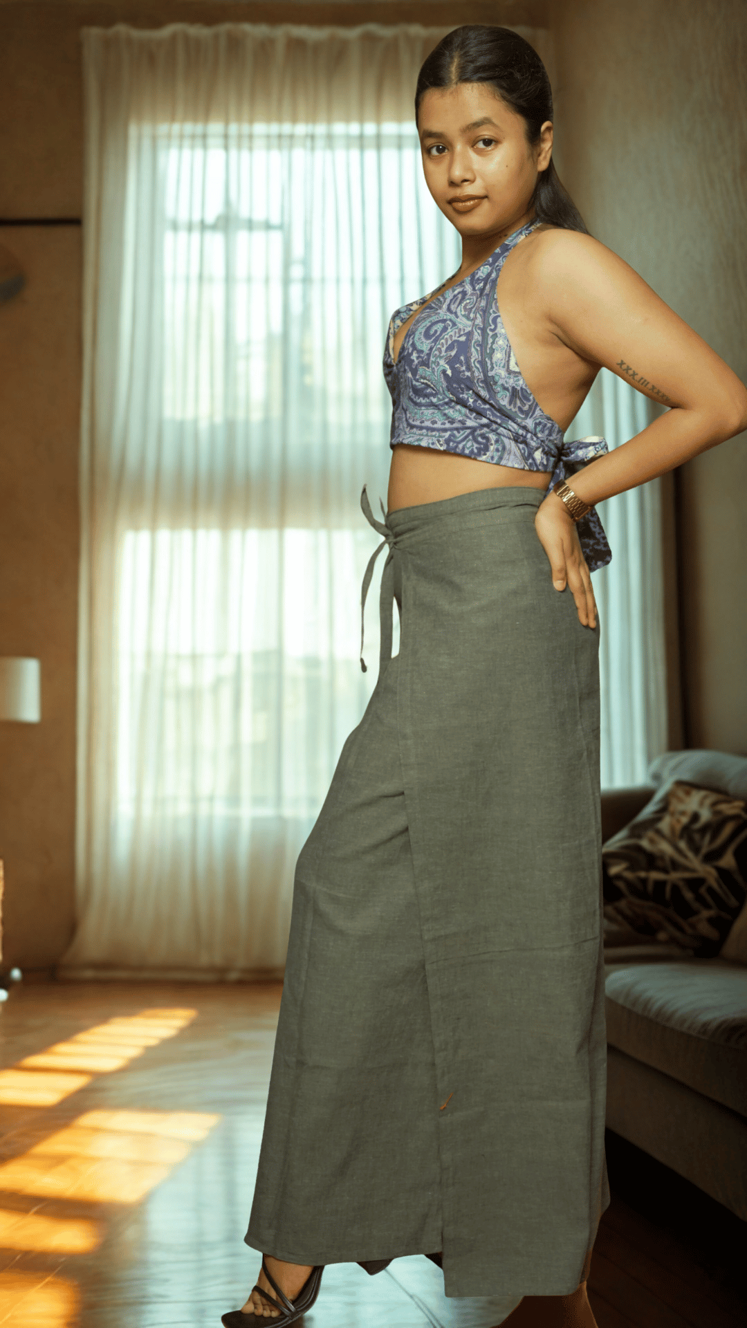LEHER HANDLOOM WRAP PANTS