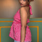 Candy striped halter top