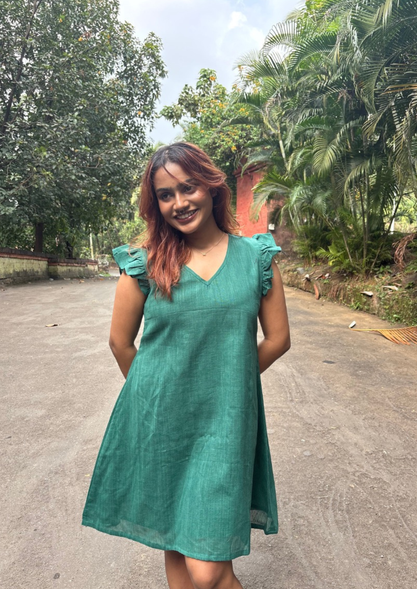 Saisha handwoven cotton dress