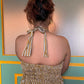 Mustard striped halter top